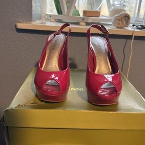 Gianni Bini Pink Peep Toe Heels